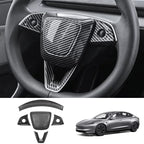 Steering Wheel Panel Decor Cover Trim for Tesla Model 3 Highland 2024+