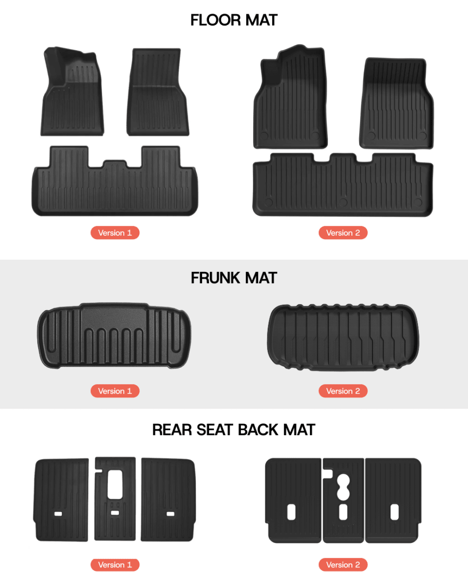 All-Weather TPE Floor Mats & Cargo Liners Set for 2026 New Tesla Model Y Standard/RWD/AWD