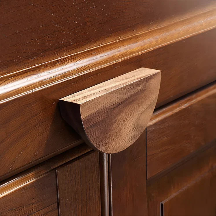 Contemporary Half Moon Wood Cabinet Pulls