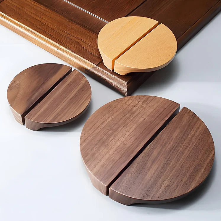 Contemporary Half Moon Wood Cabinet Pulls