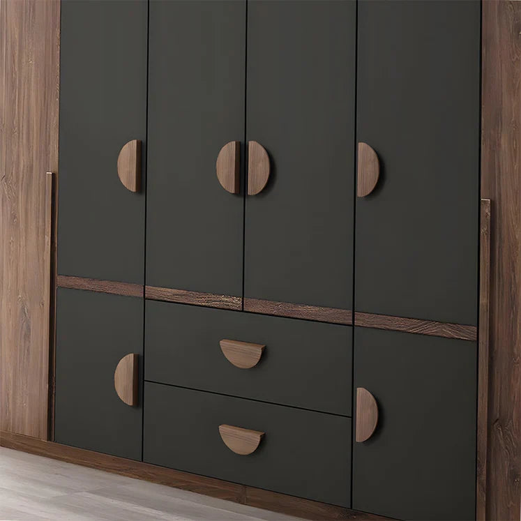 Contemporary Half Moon Wood Cabinet Pulls