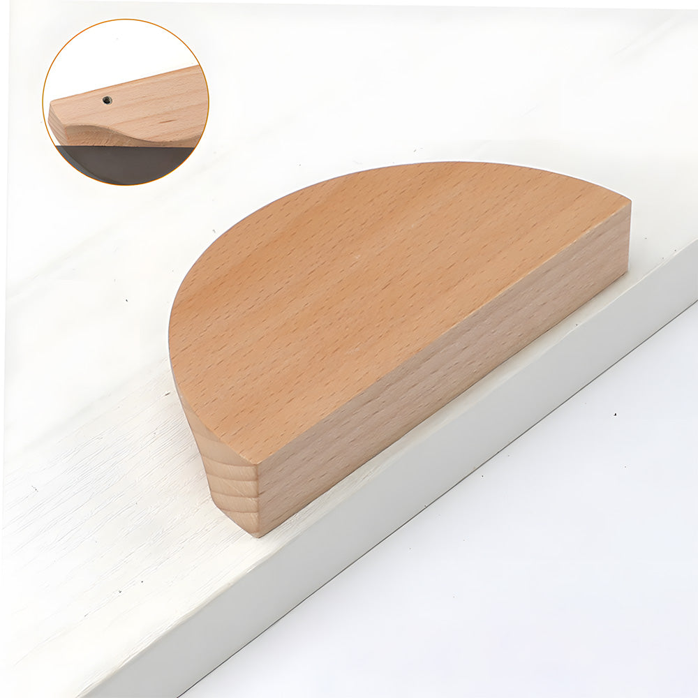 Contemporary Half Moon Wood Cabinet Pulls