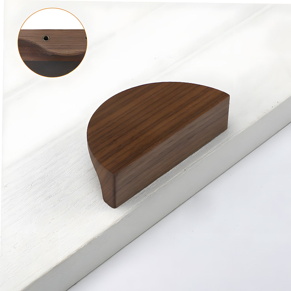 Contemporary Half Moon Wood Cabinet Pulls