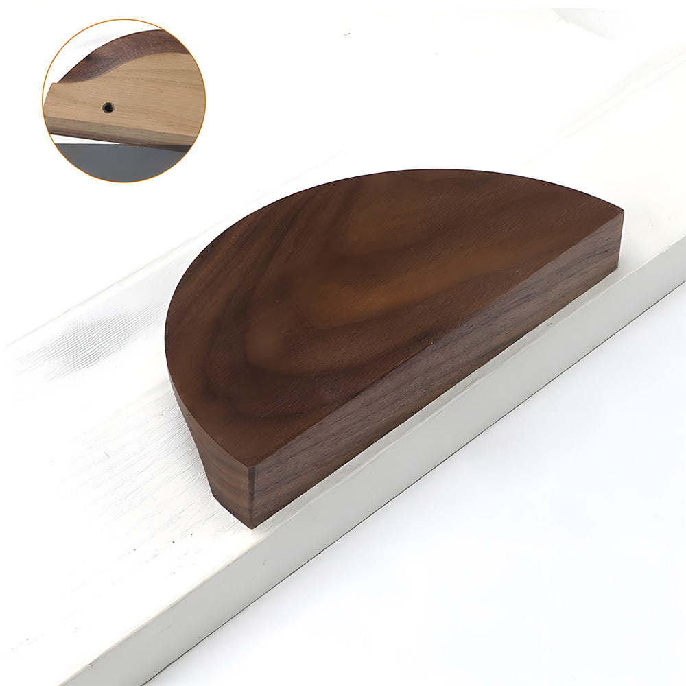Contemporary Half Moon Wood Cabinet Pulls