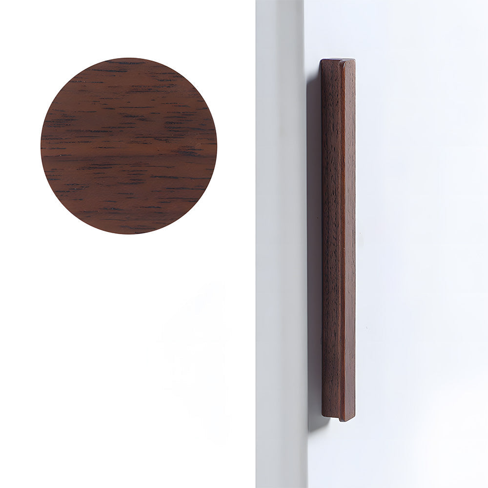 Modern L-Shaped Solid Wood Cabinet Pulls