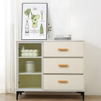 Modern L-Shaped Solid Wood Cabinet Pulls
