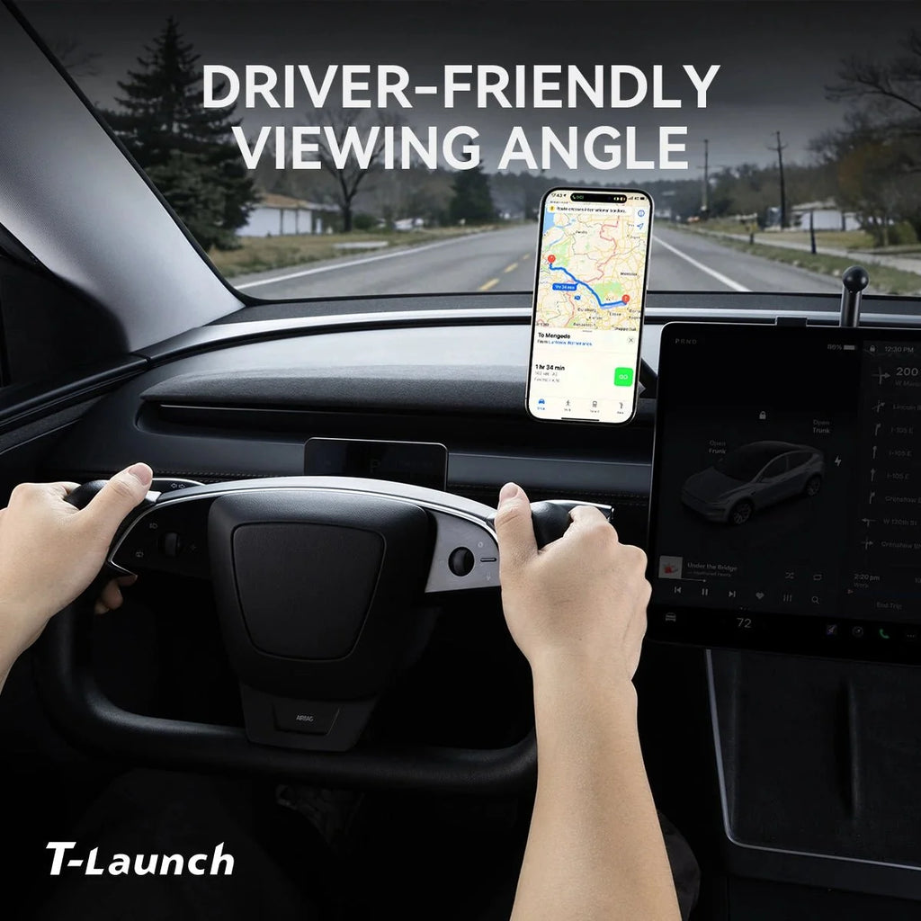 Modular Screen Back Multi‑Device Expansion Mount for Tesla Model 3/Y/S/X/Cybertruck