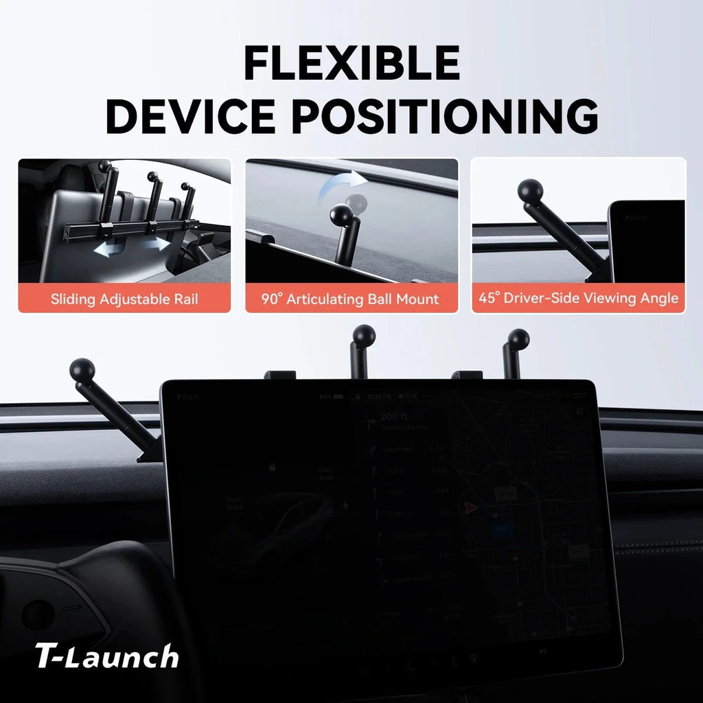 Modular Screen Back Multi‑Device Expansion Mount for Tesla Model 3/Y/S/X/Cybertruck