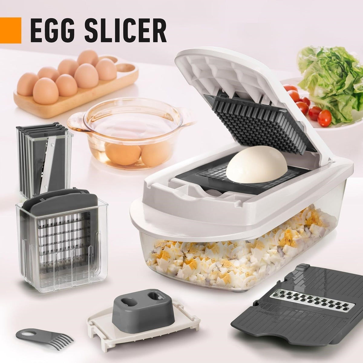 MultiPrep | 10-in-1 Vegetable Slicer with 8 Blades | Versatile Kitchen Tool for Quick Meal Prep