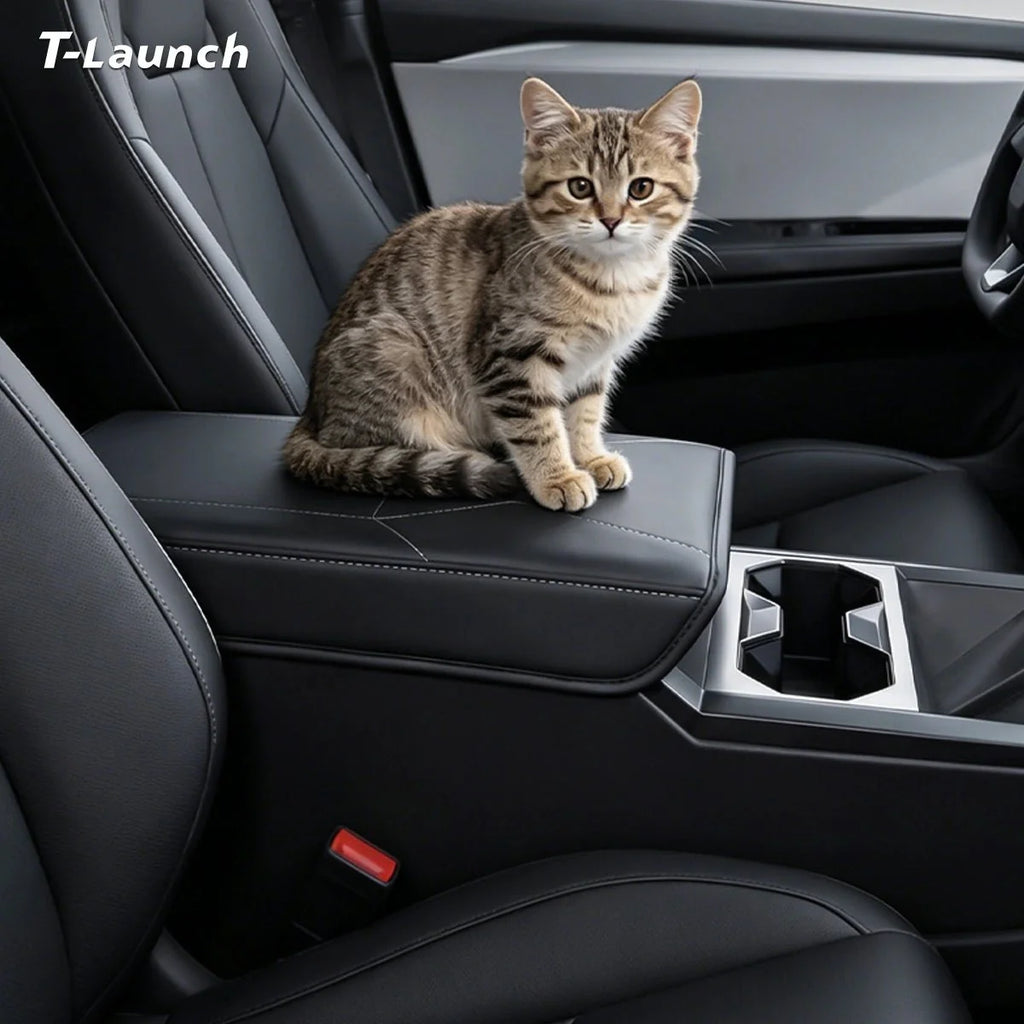 Nappa Leather Center Console Armrest Cover for Tesla Cybertruck 2024+