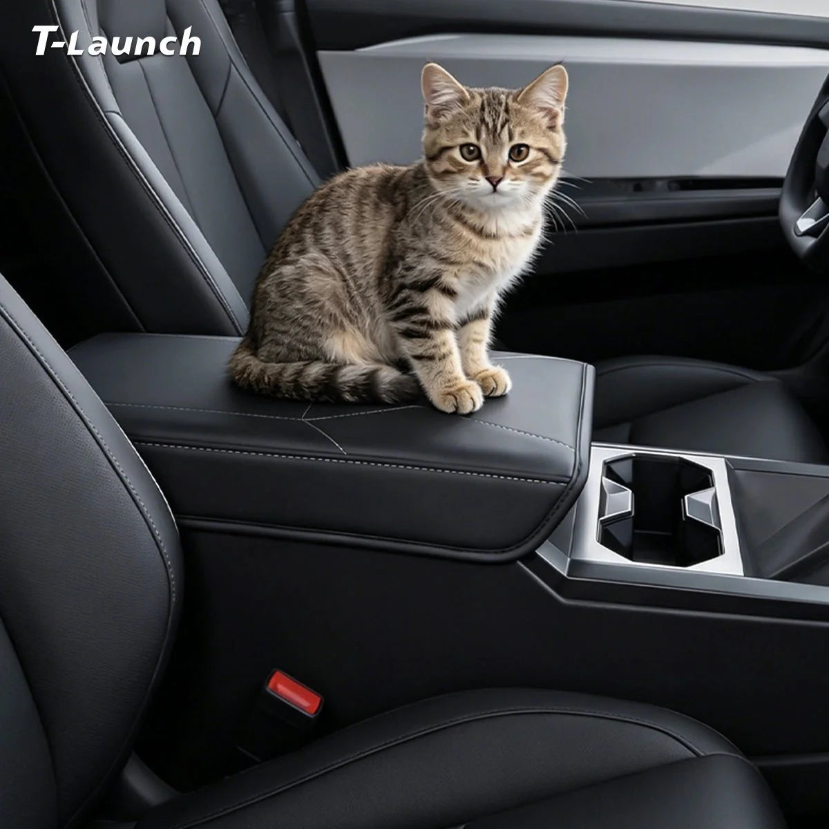 Nappa Leather Center Console Armrest Cover for Tesla Cybertruck 2024+