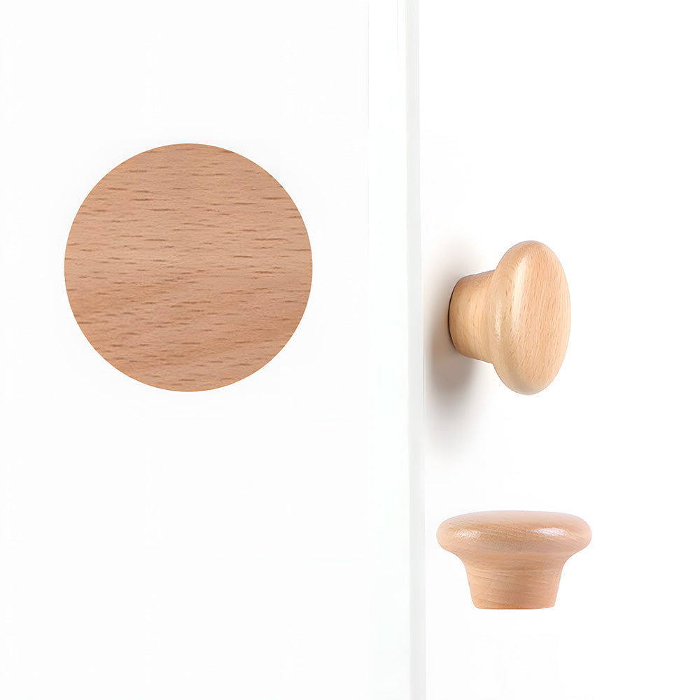 Warm Natural Wood Cabinet and Drawer Pulls