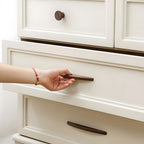 Warm Natural Wood Cabinet and Drawer Pulls