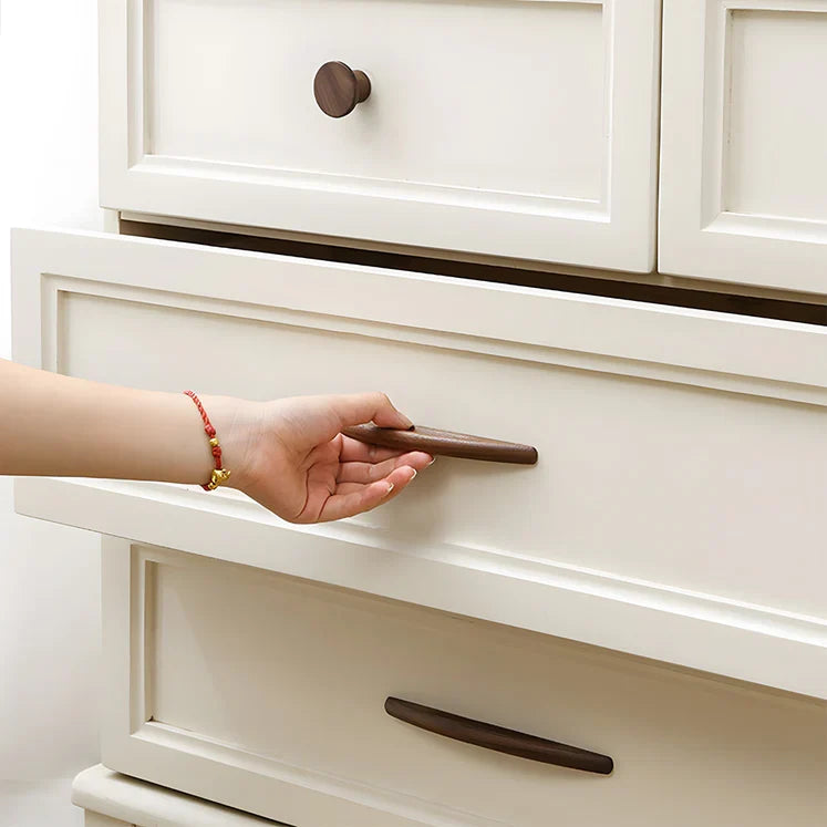 Warm Natural Wood Cabinet and Drawer Pulls
