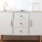 Warm Natural Wood Cabinet and Drawer Pulls