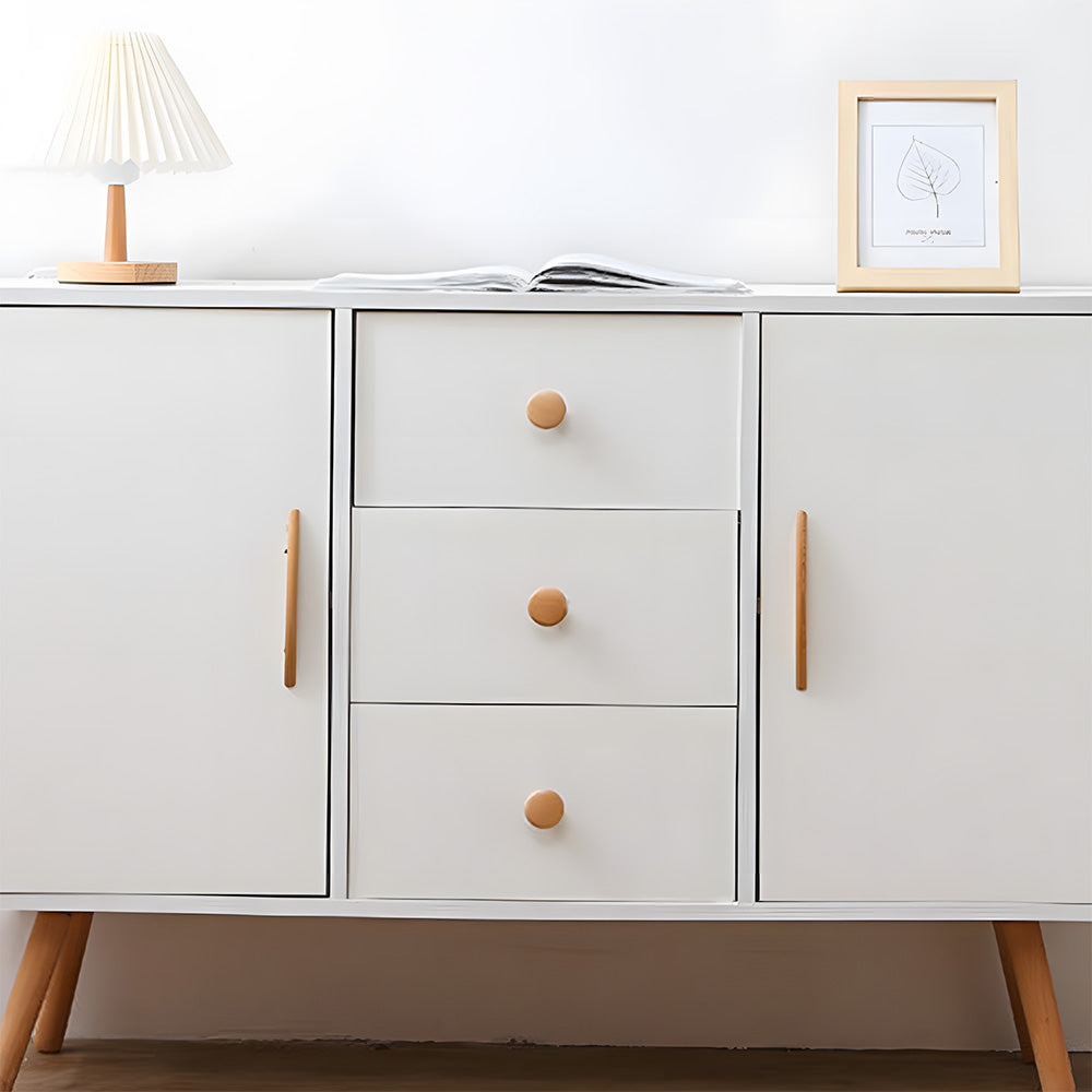 Warm Natural Wood Cabinet and Drawer Pulls