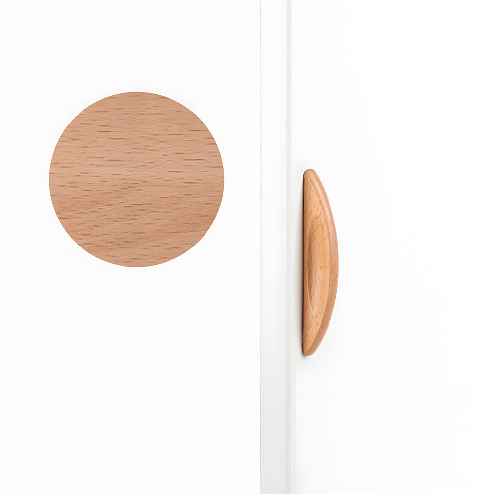 Warm Natural Wood Cabinet and Drawer Pulls