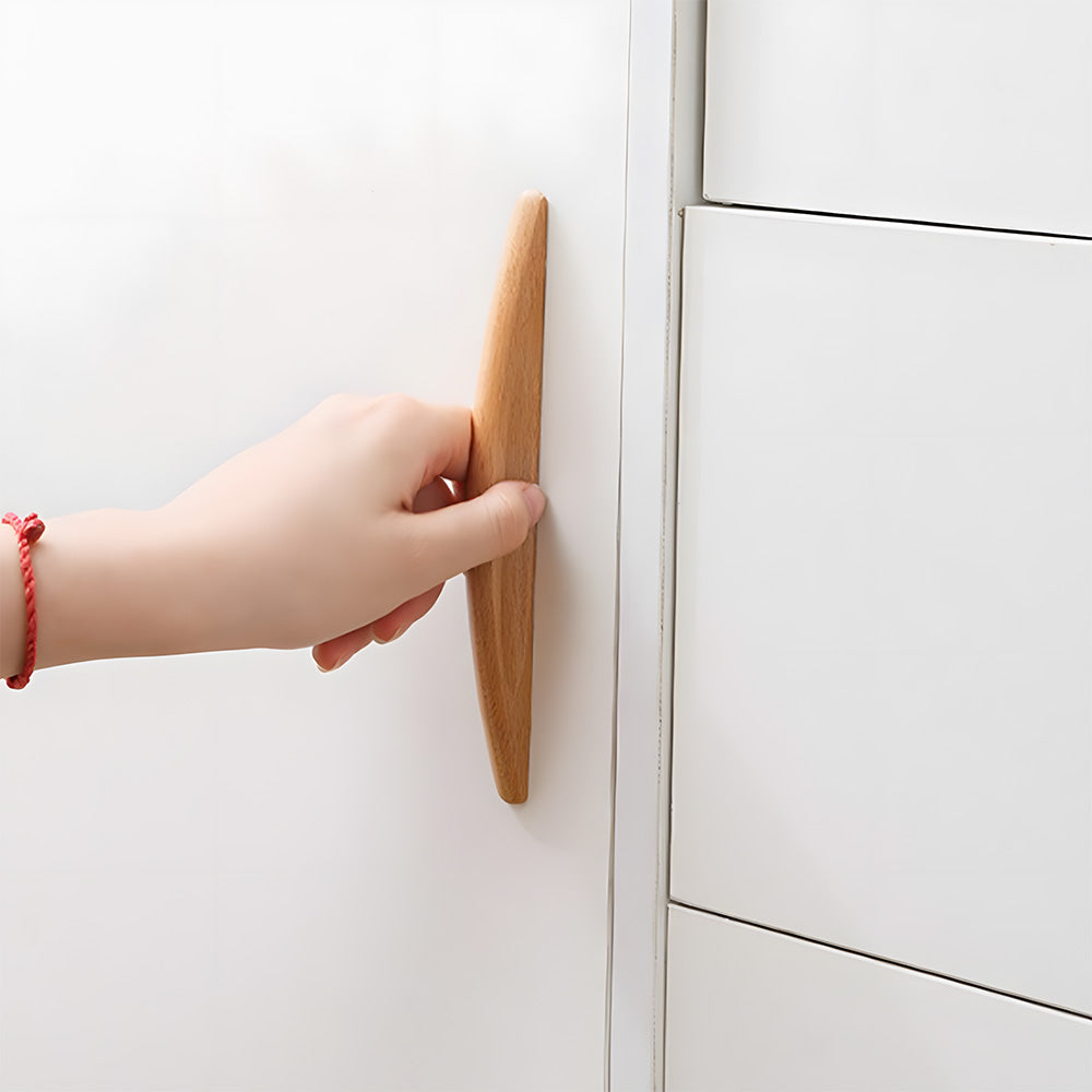 Warm Natural Wood Cabinet and Drawer Pulls