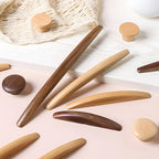 Warm Natural Wood Cabinet and Drawer Pulls