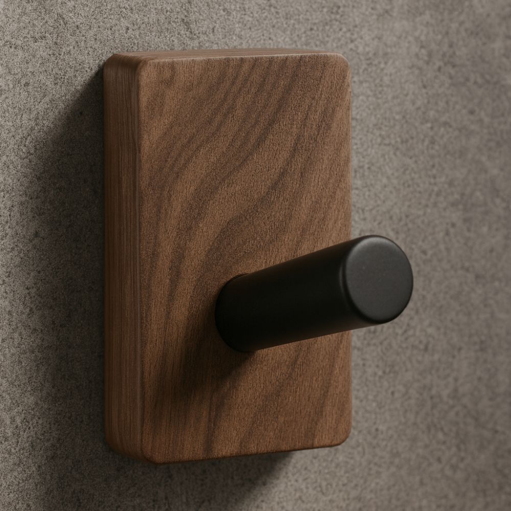 Natural Wood Hook Wall Organizer