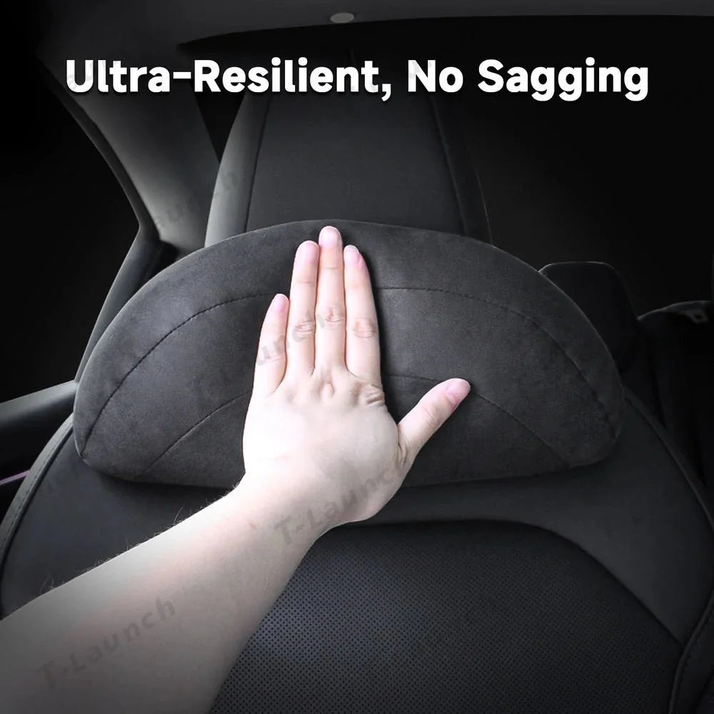 Alcantara Neck & Lumbar Support Pillow for Tesla Model 3/Y/X/S/Cybertruck