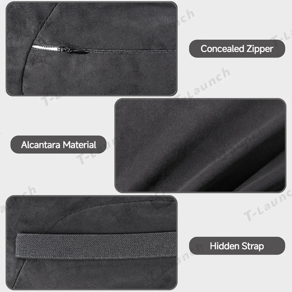 Alcantara Neck & Lumbar Support Pillow for Tesla Model 3/Y/X/S/Cybertruck