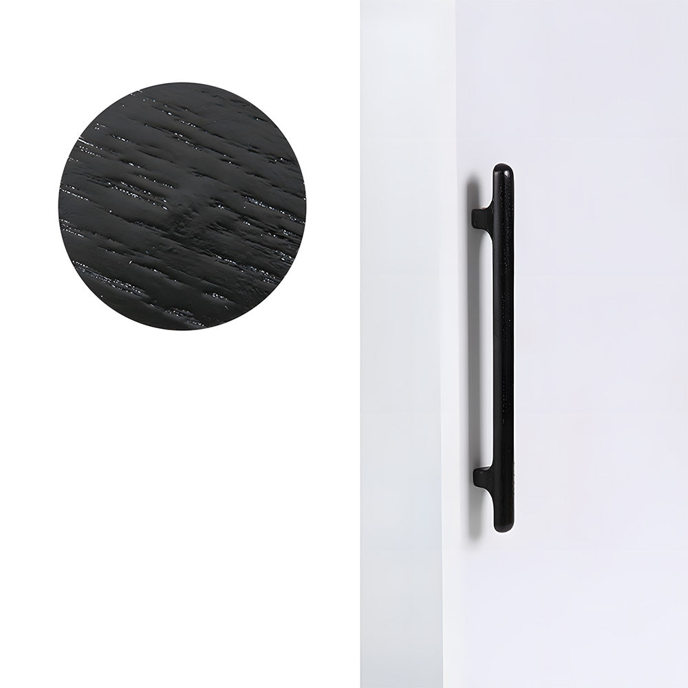 Scandinavian Round Wood Cabinet and Drawer Pulls