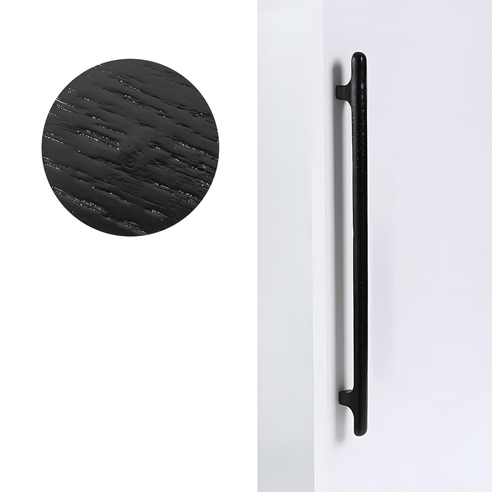 Scandinavian Round Wood Cabinet and Drawer Pulls