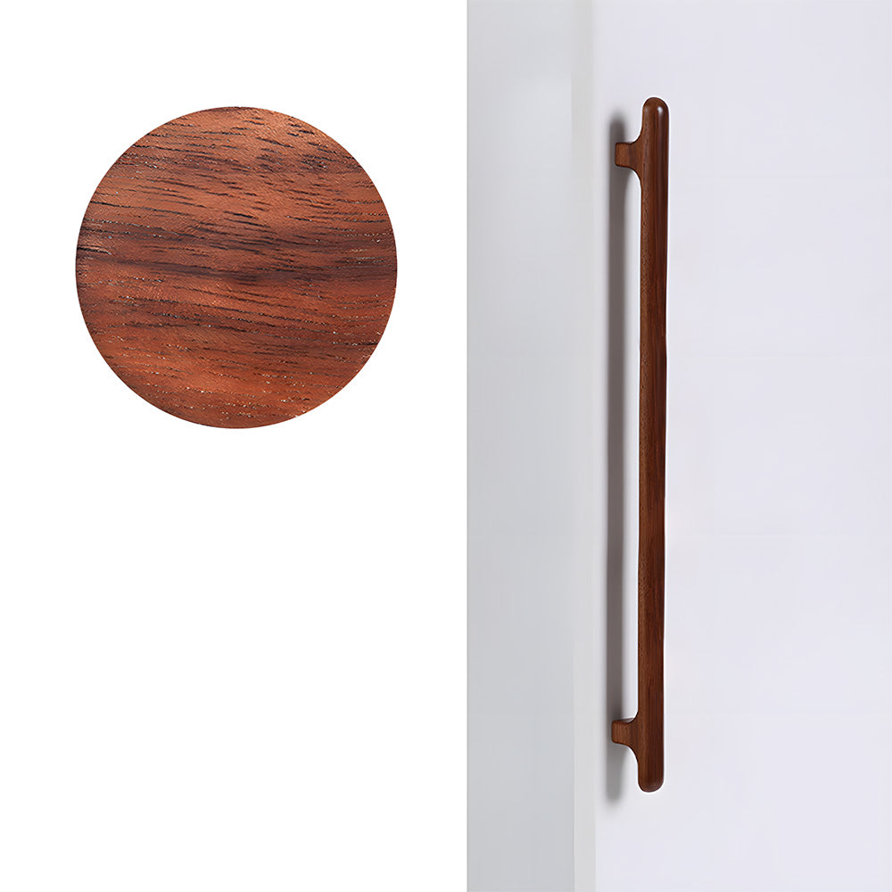 Scandinavian Round Wood Cabinet and Drawer Pulls