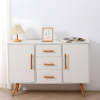 Scandinavian Round Wood Cabinet and Drawer Pulls