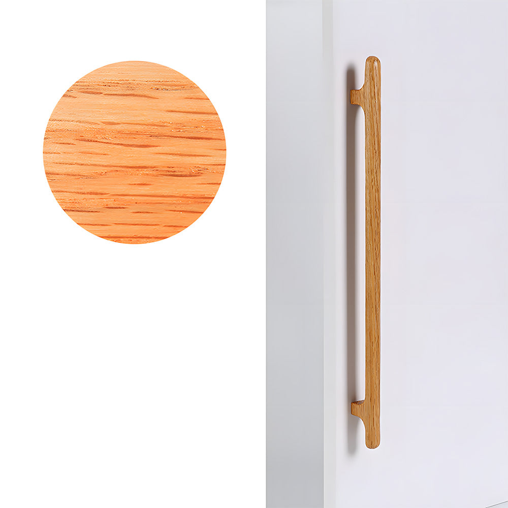 Scandinavian Round Wood Cabinet and Drawer Pulls