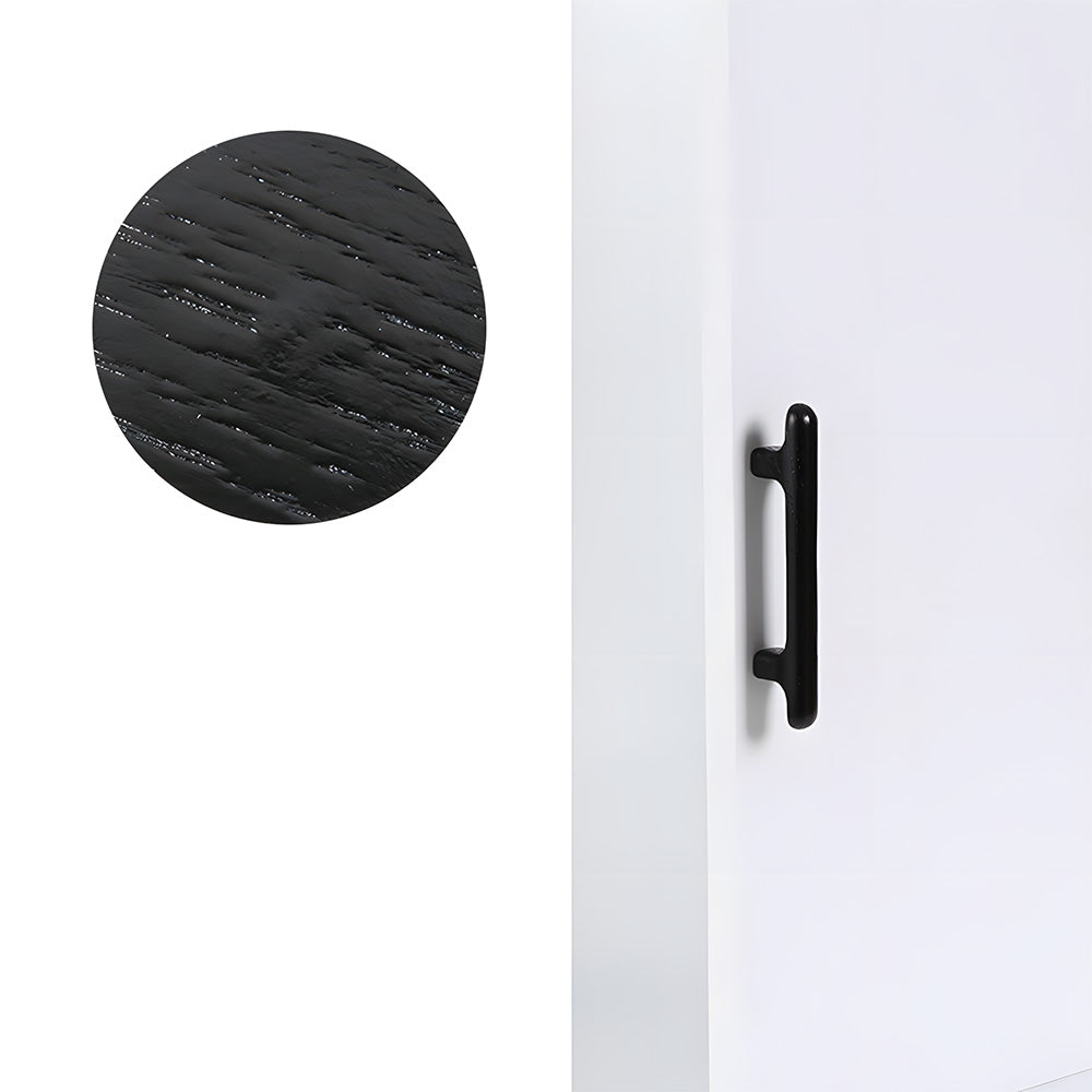 Scandinavian Round Wood Cabinet and Drawer Pulls