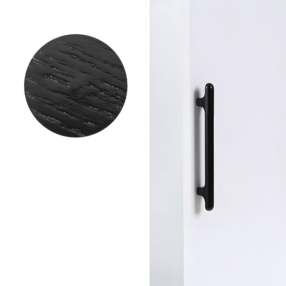 Scandinavian Round Wood Cabinet and Drawer Pulls