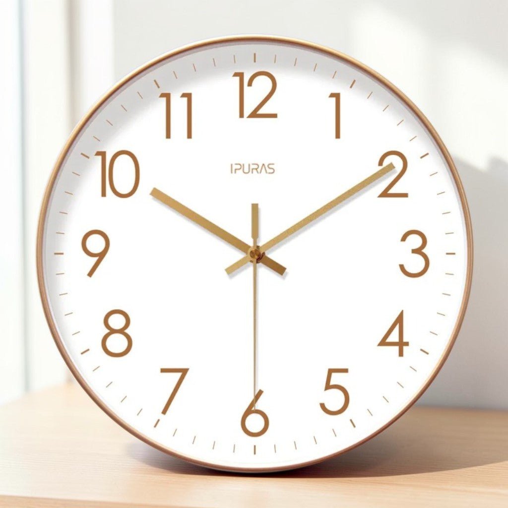Nordic Minimalist Wall Clock with Silent Quartz Movement | Stylish Timepiece for Modern Interiors