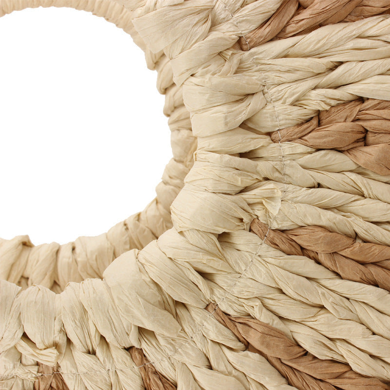 1Elegant Straw Bag with Stiff Handle Miroken