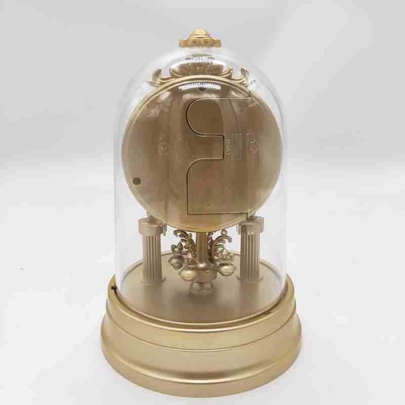 1Classic table clock in elegant glass case Miroken