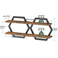 1Wall shelf with modern honeycomb design Miroken