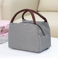 1Insulated lunch bag with elegant striped pattern Miroken