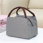 1Insulated lunch bag with elegant striped pattern Miroken