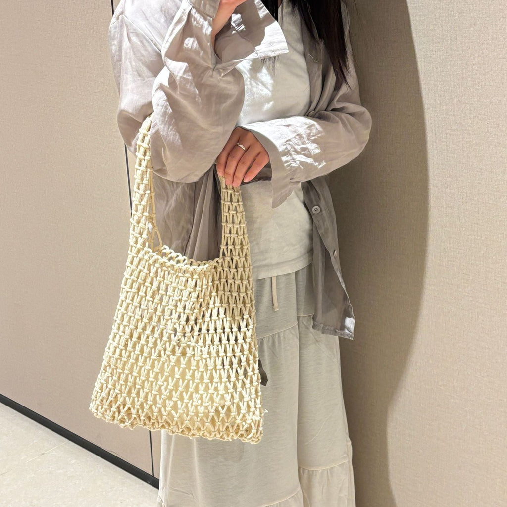 1Handcrafted mesh tote bag Miroken