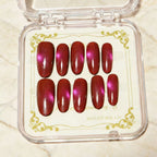 1Glossy Almond-Shaped Press-On Nail Extensions Miroken