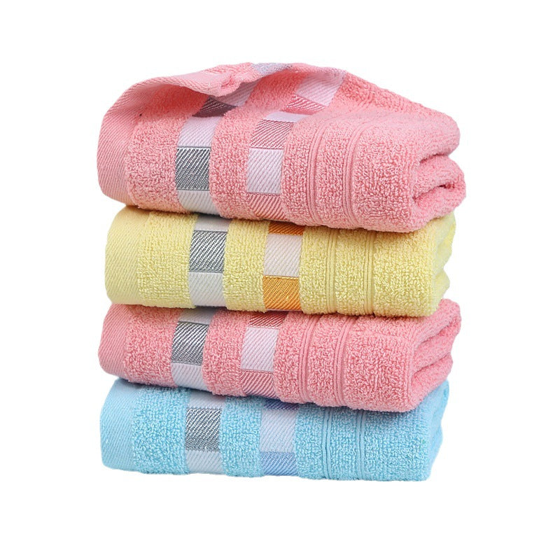 1Luxury terry towel with modern check pattern Miroken
