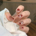 1Heart-Themed Press-On Nail Design Miroken