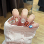1Artificial Artificial Nails with Sparkling Effects Miroken