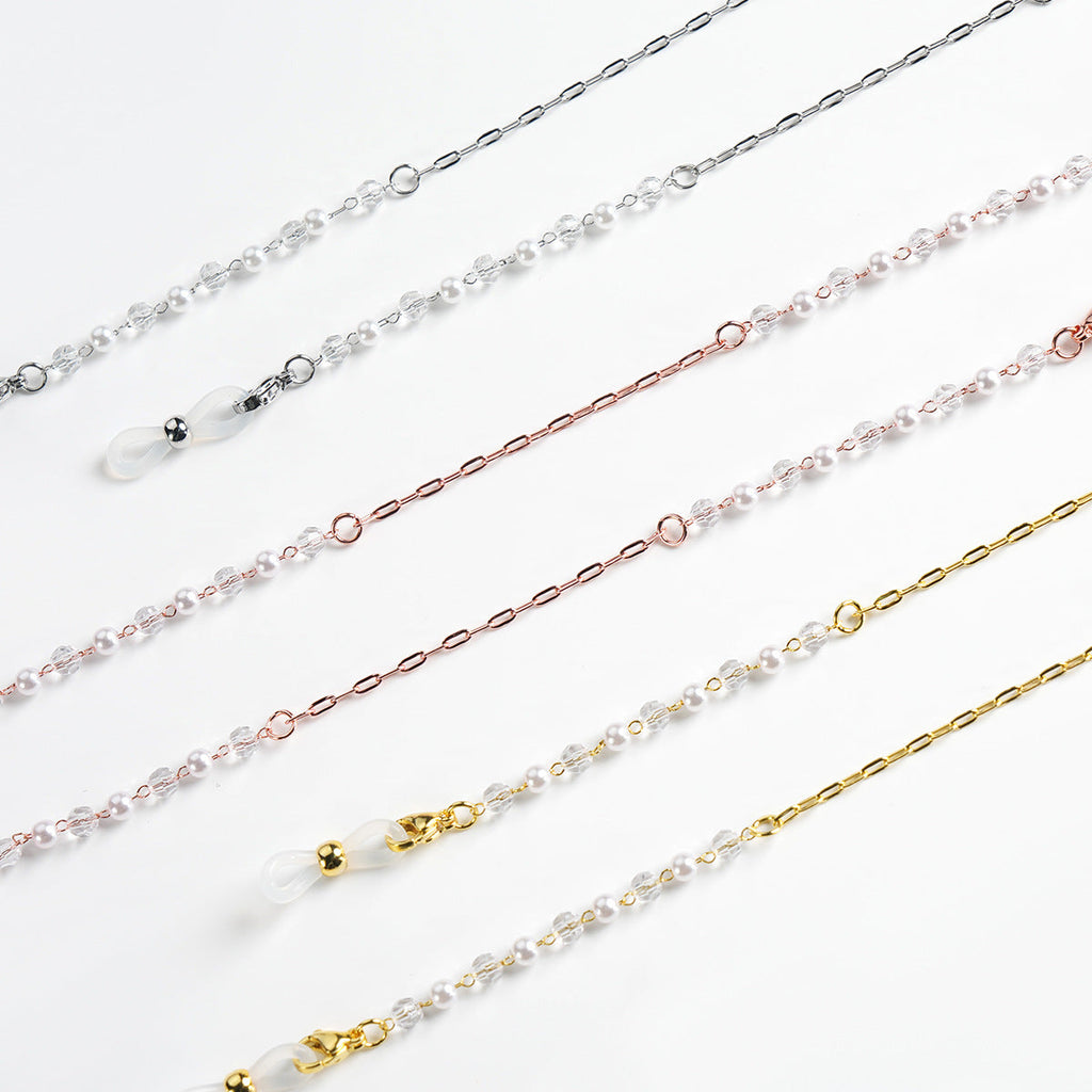 1Elegant Pearl-Accented Eyewear Chain Miroken