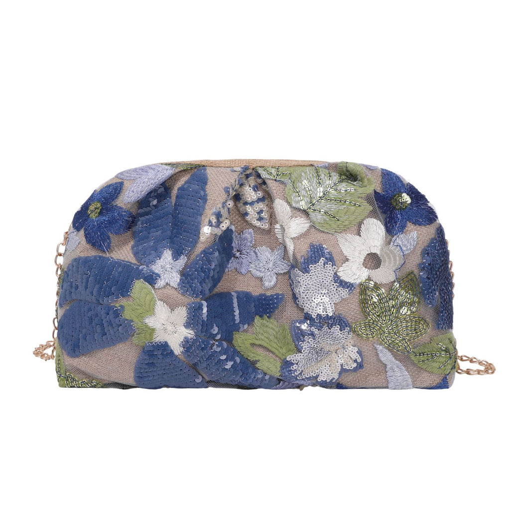 1WoElegant Floral Sequin Clutch Bag Miroken