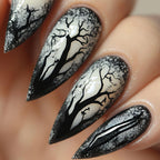 1Art nails with impressive forest motif Miroken