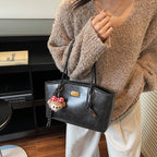 1Elegant Structured Leather Tote Miroken