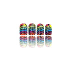 1Creative nail art set with glittering rainbow pattern Miroken