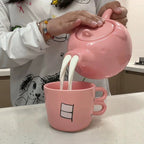 Cartoon Piggy Ceramic Tea & Coffee Set